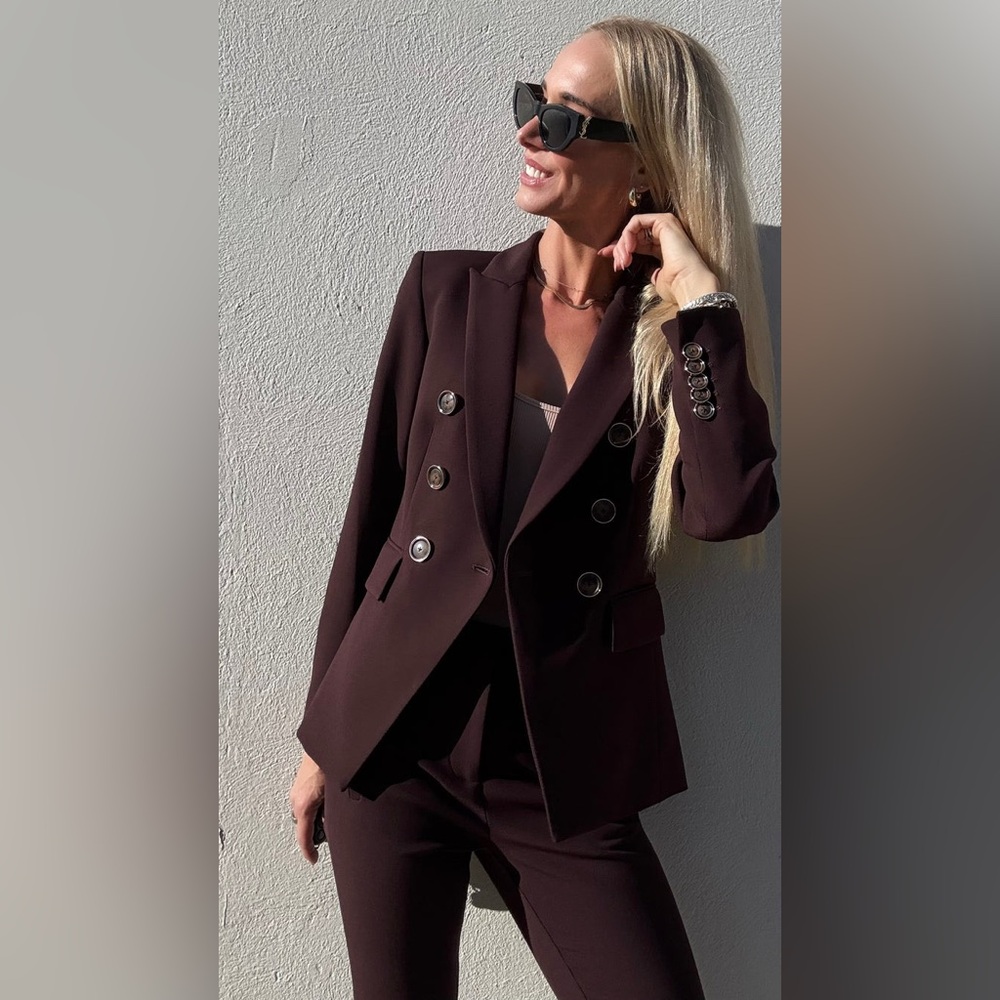 NWT $798 Veronica Beard Miller Double-Breasted Dickey Jacket